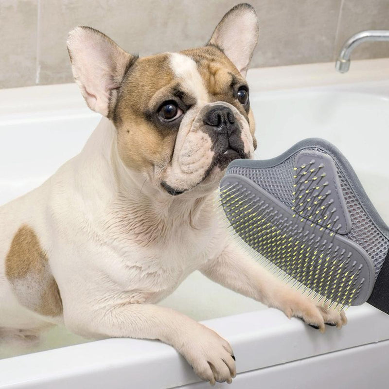Pet Dog Cat Palm Shape Grooming Bath Brush Comb Massage Hair Rubber Glove Newly
