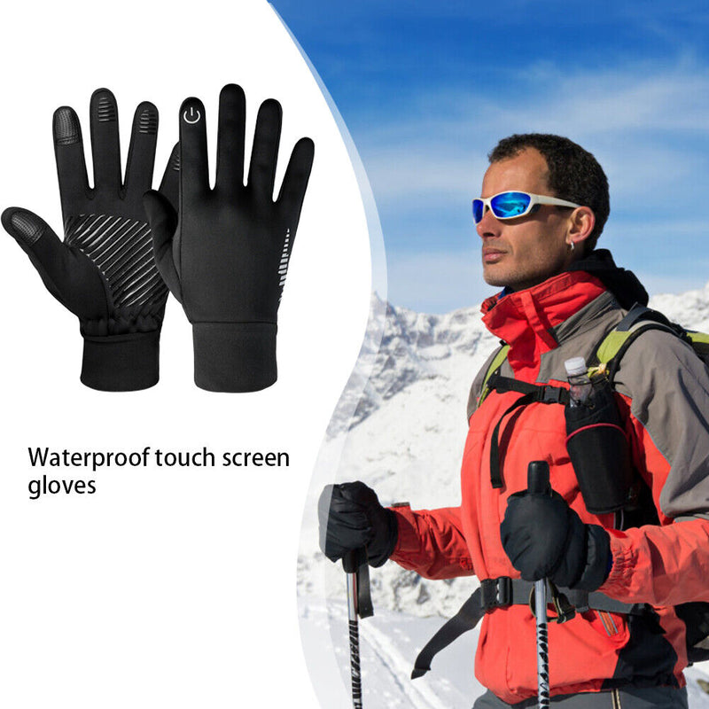 Unisex Winter Gloves Touchscreen Warm Outdoor Cycling Running Mittens (M) Newly
