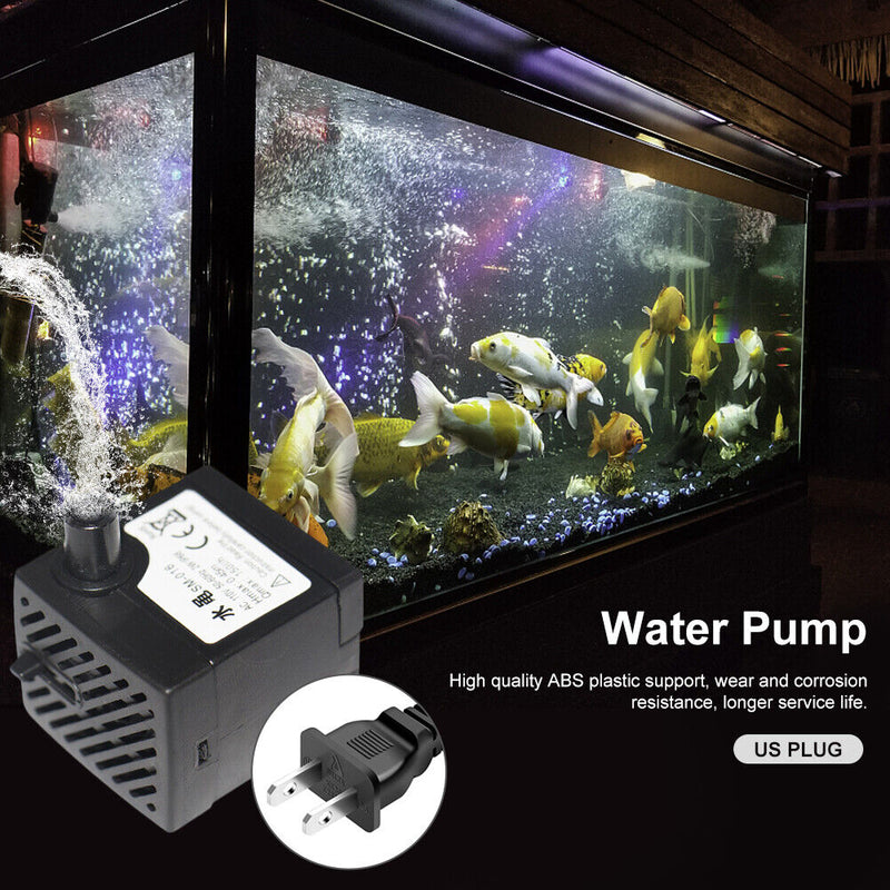 150L/H Submersible Ultra-quiet Water Fountain Pump for Fish Tank Pond (US)