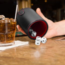 Leather Dice Cup with 5 Dices Bar Party KTV Entertainment Game Playing Toys