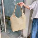 Vacation Beach Large Capacity Handbag Women Straw Weave Underarm Shopping Bag