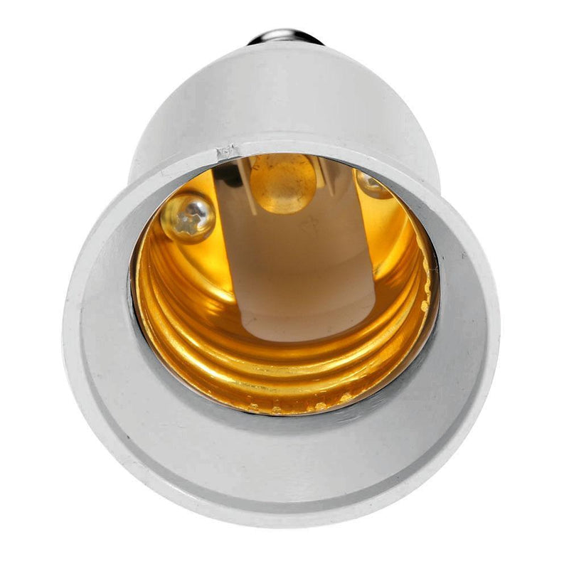 White E12, E27 Base LED Light Lamp Adapter Converter Screw Socket Lamp La