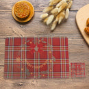 12pcs Christmas Placemat Ornament for Home Kitchen Table Desk Mat Christmas Gift