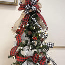 Christmas Large Christmas Tree Top Topper Ribbon Door Window Bow Hanging/