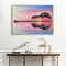 Oil Paint By Numbers Guitar Scenery on Canvas Digital Paint Wall Art Handicraft