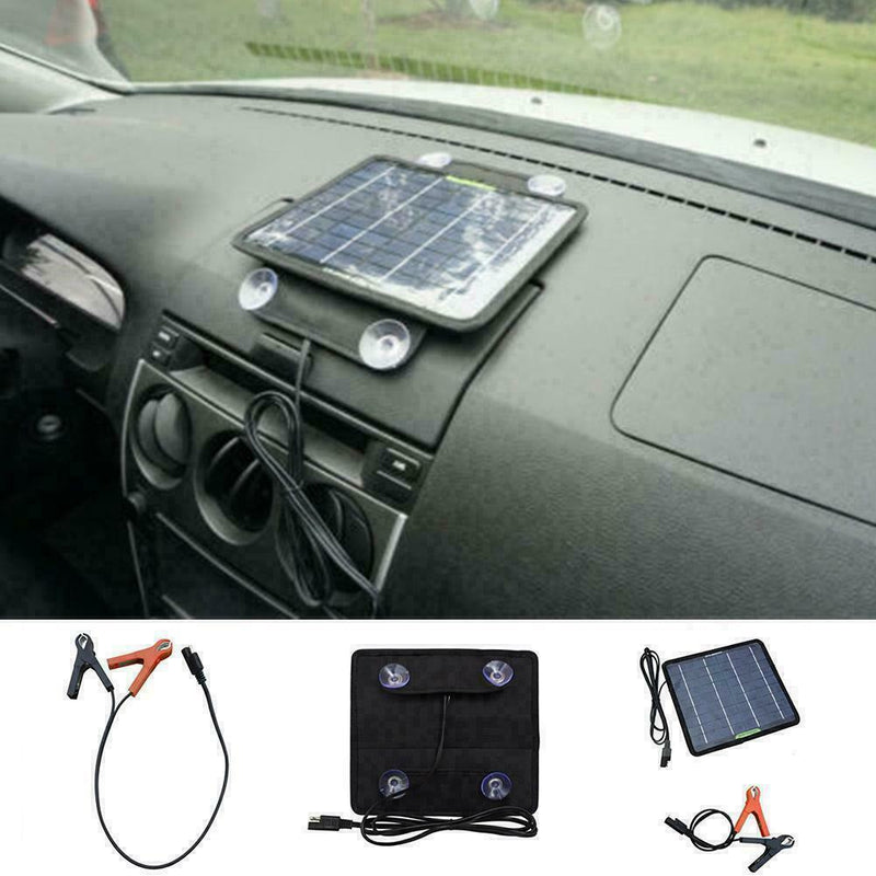 Waterproof Solar Panel 12V Battery Charger System Maintainer Boat Car Mari F7X0