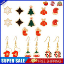9 Pairs Women Studs Earrings Christmas Tree Santa Claus Snowflake Ear Drop Gift