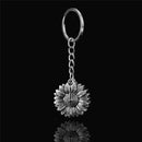 Flower Open Locket Car Keyring Sunflower Keychain You Are My Sunshine Pendant