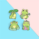 Clothes Jewelry Metal Lapel Pins Cute Frog Enamel Pins Cute Badge Animal Brooch