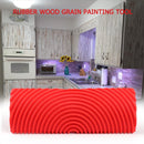 2pcs Rubber Red Cylinder Wood Grain Graining Wall Paint DIY Painting Tools