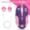 2.4GHz Wireless Optical Mouse 2400DPI Adjustable Mute Gaming Mice (Purple)