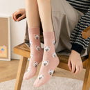 Creative Cute Cartoon Dog Cotton Socks Stockings Middle Tube Socks Female Sox