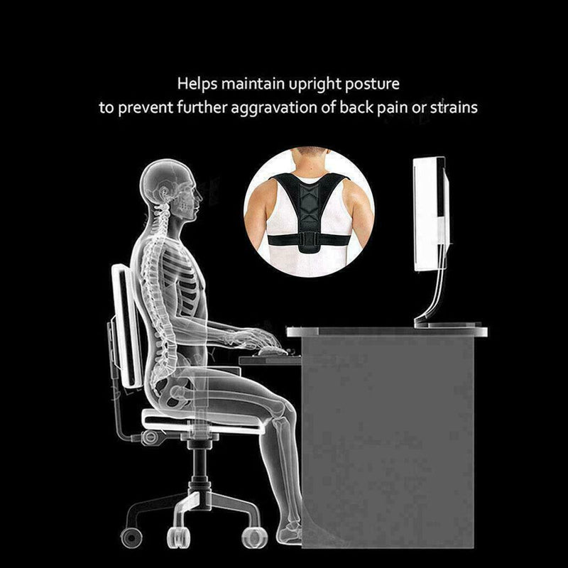 Posture Corrector Back Support Brace Orthosis 8 Clavicle Relief Neck Upper R1R2