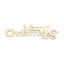 Letter Carving Merry Christmas Wooden Slice Xmas Decoration Wood Pieces