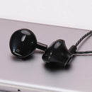 Sports Headphone Universal Phone Metal Headphones Ear Style(Black)