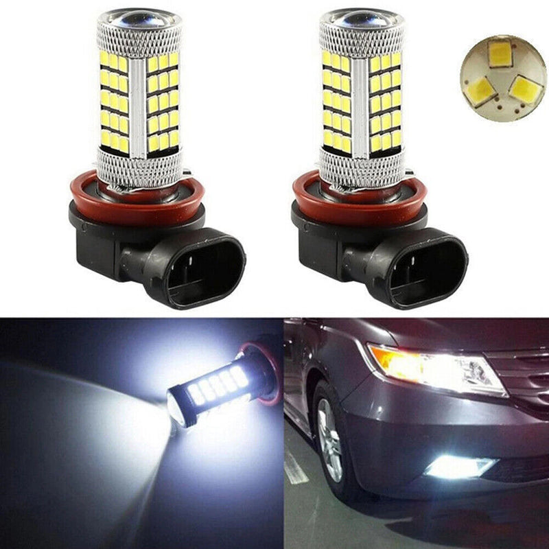 2pcs H8 LED Bulbs for Car Fog Lights 6000K 3030 SMD LED Fog Lamp Bulbs Universal
