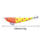 #A 100mm 12g Sinking Fishing Lures Luminous Wood Shrimp Bait with Squid Jigs Hoo