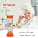 6x3min Hourglasses Children Teeth Brushing Timer with Suction Cup (Orange)