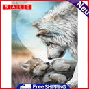 5D DIY Diamond Painting Wolf Full Round Rhinestones Mosaic Home Decor