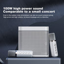 100W Portable Professional Karaoke Dual Microphone Wireless Stereo Bass Spe