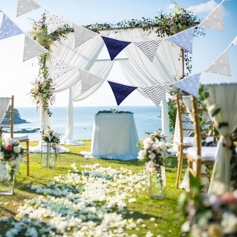 12 Flags 3.2m Double-sided Bunting Pennant Wedding Party Decorative Banner