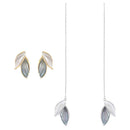 Alloy Women Leaf Stud Earrings Jewelry Accessories Leaf Ear Thread Ear Studs