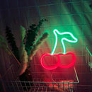Cherry Fruit LED Neon Light Colorful Neon Sign Night Lamp Hanging Decor (A)