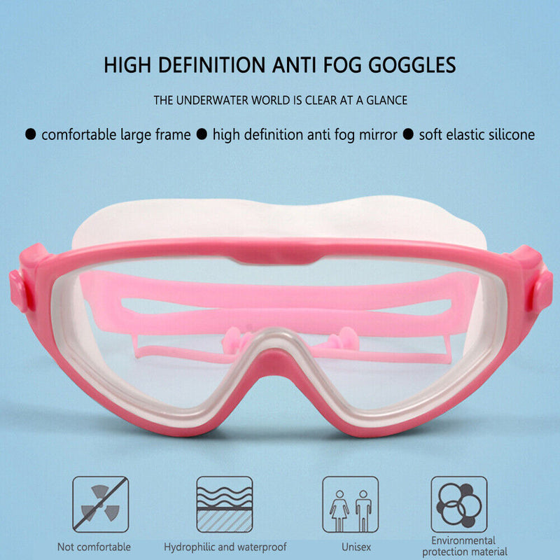 Children Goggles Waterproof Anti-fog Swimming Diving Glasses (Rose White) Newly
