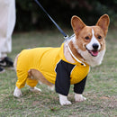 #A Pet Raincoat Four-Legged All-Inclusive with Reflective Strips Poncho Rain Cov