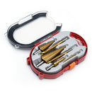 6pcs Triangular Shank Straight Groove Step Drill +Saw Drills Set (Boxed) Newly