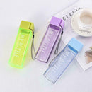 Water Bottle Square Fruit Tea Drink Transparent Sport non-toxic Tasteless Y1L8