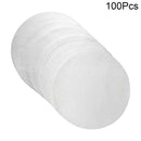 100pcs Round Parchment Paper Silicone Oil Non-Stick Pad Papers White Baking H0L9