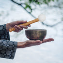 2pcs/Set Handle Mallet Beater Rubber Ring for Tibetan Buddha Meditation Bowls