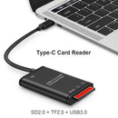2"" 1 Memory Card Reader USB Type 3.1 C to USB 3.0 OTG Adapter for PC Cellphone