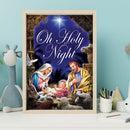 5D DIY Diamond Painting Full Round Drill Oh Holy Night Wall Decor Rhinestone Art