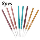 Handle Aluminum Colorful Crochet Hooks Plastic Knitting Needles Sweater Sewing