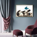Diamond Kit Painting Round DIY Rhinestone Picture Full Drill Cat Butterfly 5D