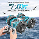 RC Stunt Car - 2.4G 2 Sided Remote Control Car for Kids - Waterproof (Cyan)