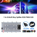 5V/3 Pin ARGB Fan PWM HUB 1 To 8 Splitter for PC Motherboard (4D+Shell)
