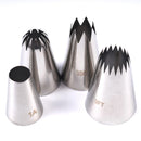 4Pc Large Flower  Icing Piping Nozzle Russian Pastry Tips Baking Mold Cake Decor