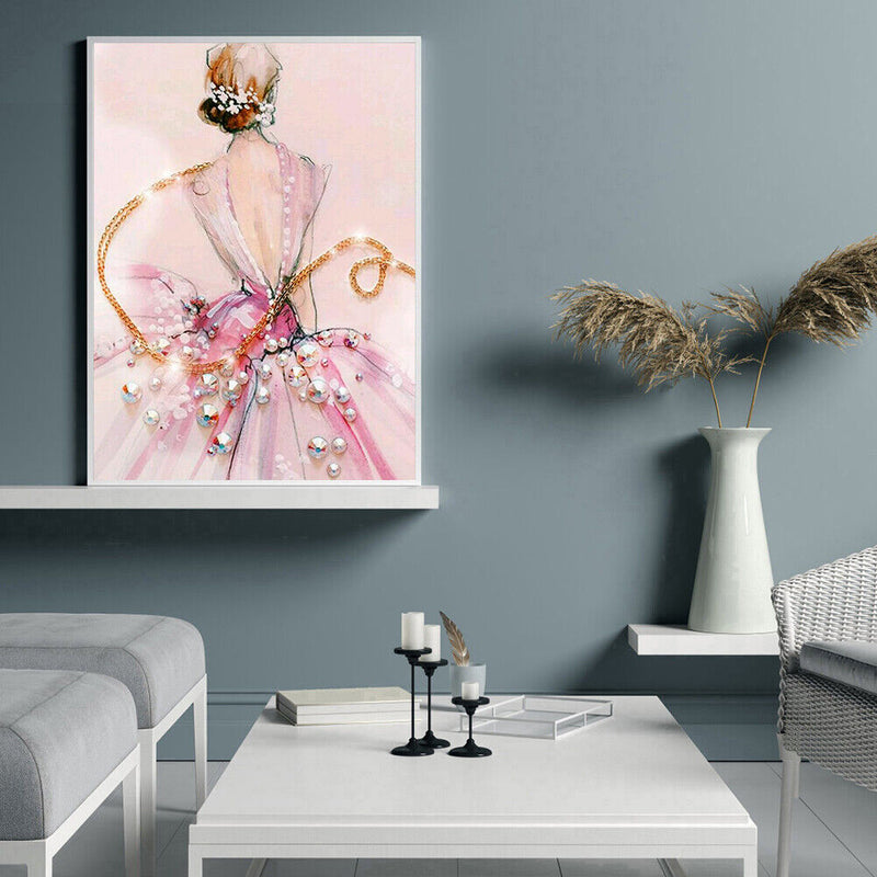 Wedding Girl 5D DIY Part Drill Speical Shaped Diamond Painting Cross Stitch