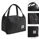 Waterproof Patch Lunch Bag Thermal Insulated Bento Case Handbag (Black) Newly