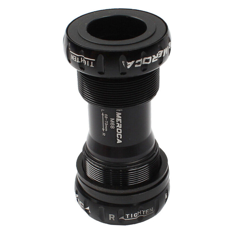 Mountain Bicycle BB Bottom Bracket MTB Bike Screw-in Crankset Parts (Black)