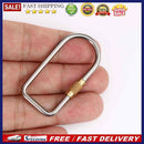 D Shape Titanium Alloy Screw Lock Carabiner Clip Hook Keychain Camping
