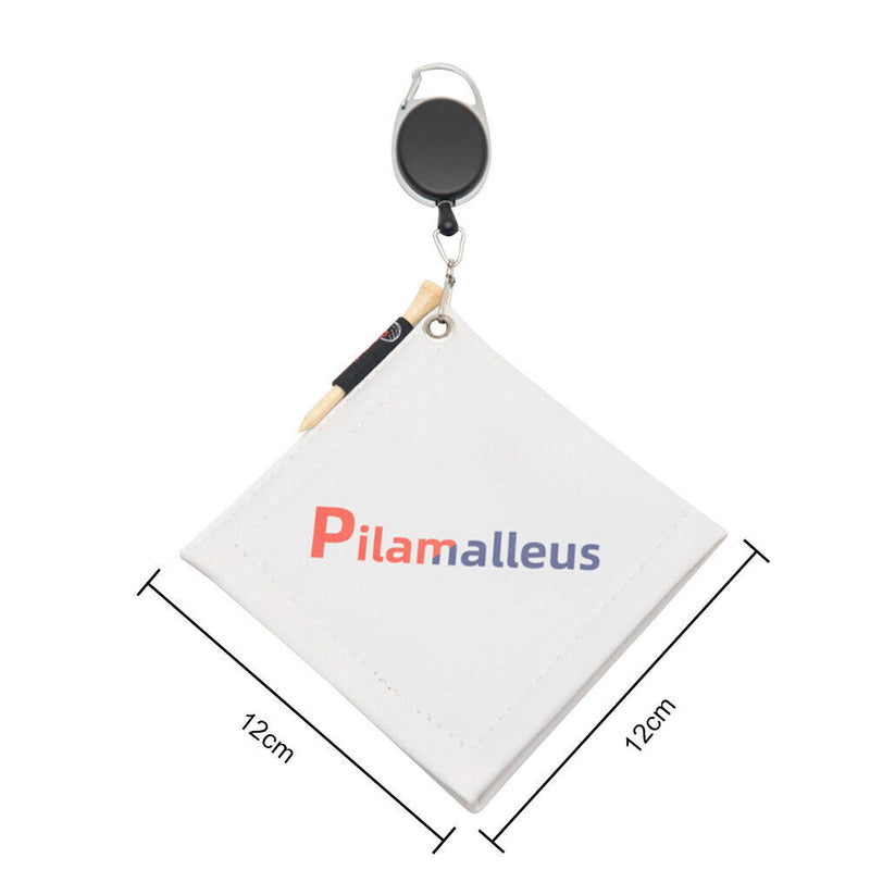 Golf Ball Cleaning Towel Sports Golf Club Head Wiping Cloth Cleaner (White)