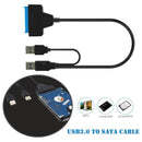 USB to SATA Adapter Cable Data Converter 3.0 to 2.5''/3.5'' For HDD SSD USB: