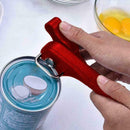 Red Manual Can Opener Safe Cut Lid Edge Smooth Side Q4N3 Professional G8V4