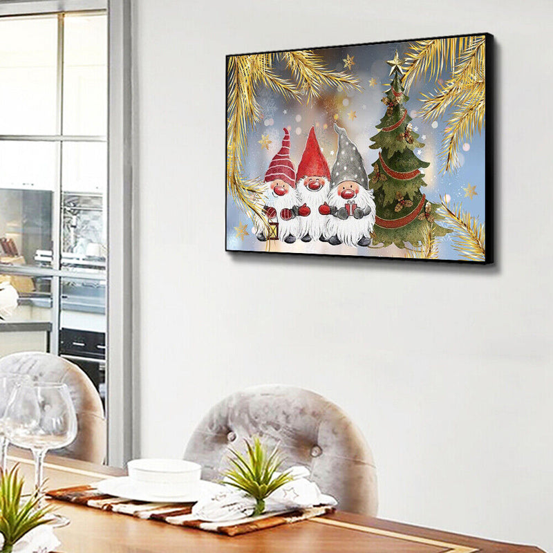 Christmas Gnome Oil Paint By Number Kits Canvas Drawing DIY Home Decoration
