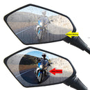 2x Motorcycle Mirror Anti Fog Dazzle Waterproof Rainproof Films (80x80mm)