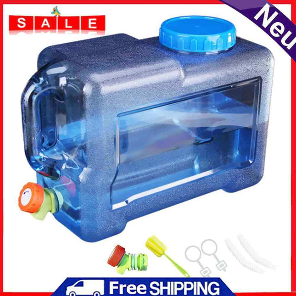 12L Water Bucket Driving Water Tank Container with Faucet for Outdoor Picnic
